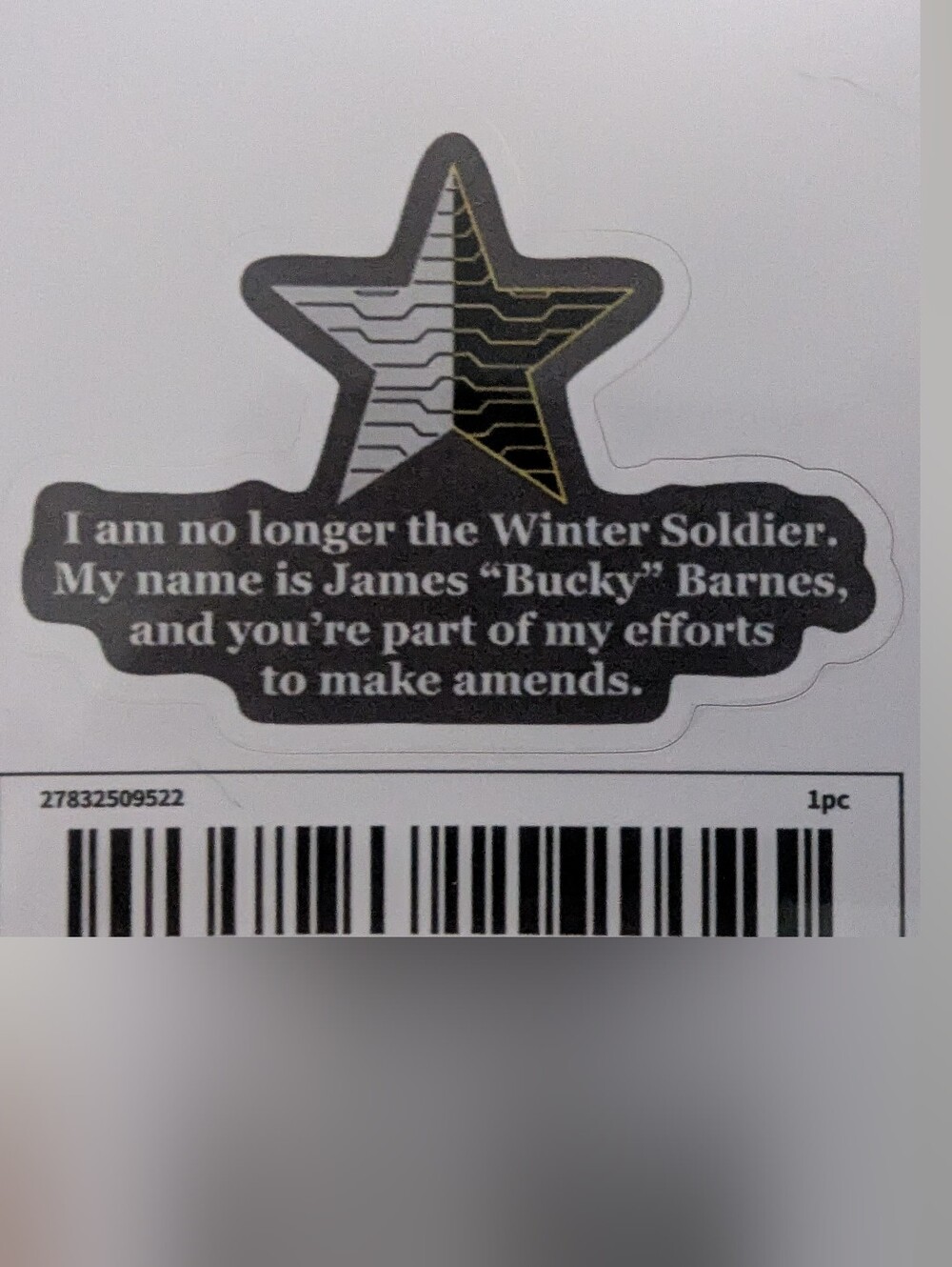 Bucky Barnes / The Winter Soldier Waterproof Sticker  | Marvel